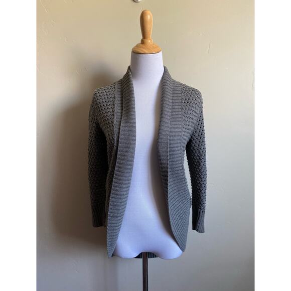 XS Converse One Star Open Knit Gray Cardigan - Picture 3 of 5